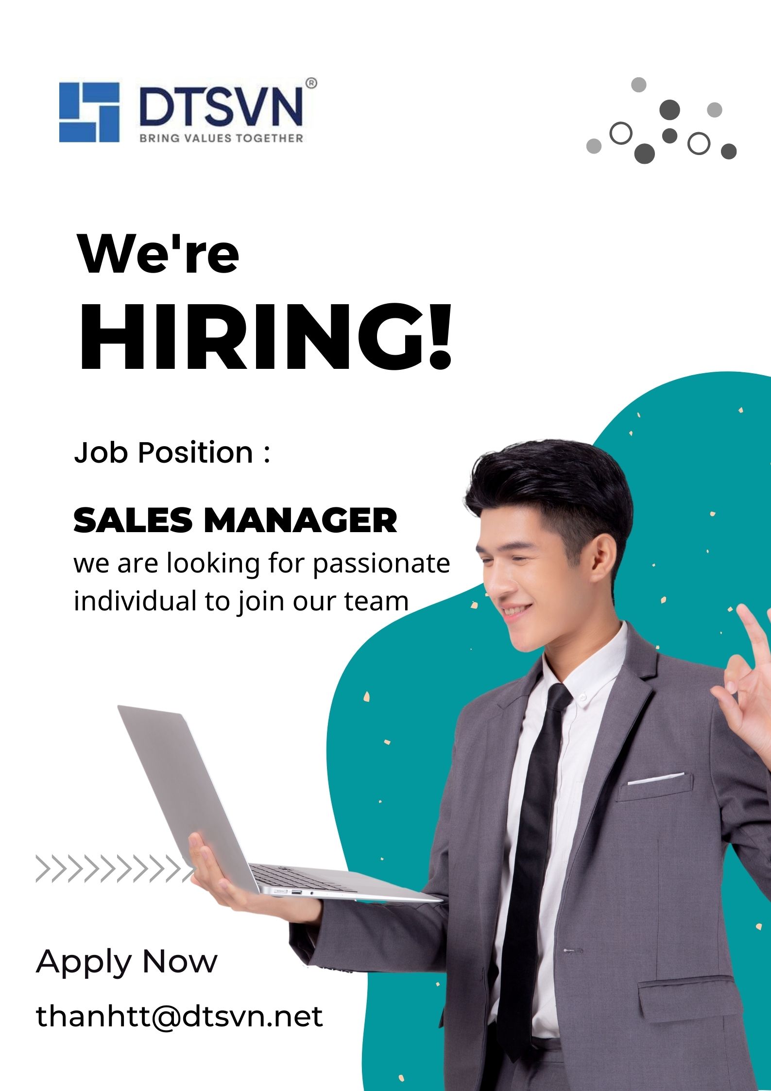 DTSVN TUYỂN DỤNG: SALES MANAGER